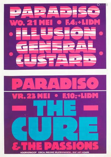 The Cure: A concert poster, Friday 23 May 1980,