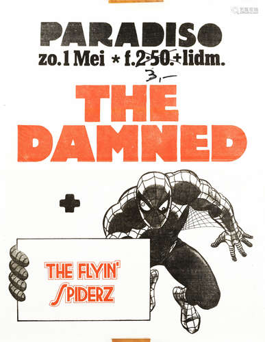 The Damned: a concert poster, 1st May 1977,