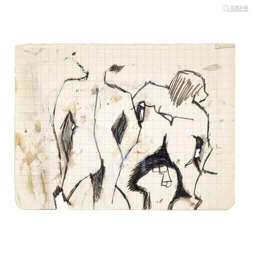 Stuart Sutcliffe (British, 1940-1962): three ink sketches, c...