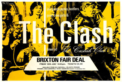 THE CLASH: A CONCERT POSTER FOR THE CLASH AT BRIXTON ACADEMY...