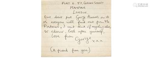 George Harrison: A four page autograph letter from George to...