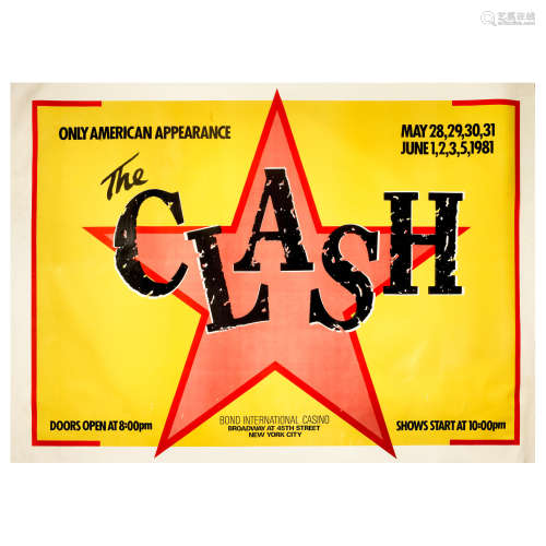 The Clash: A concert poster, 28th May-5th June 1981,