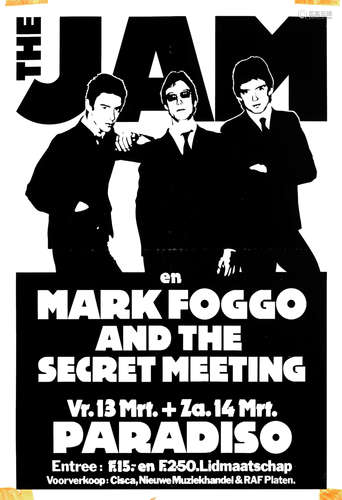 The Jam: a Dutch silkscreen concert poster, 13-14th March 19...