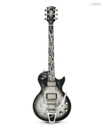 Band Aid: An autographed Justin Hawkins Gibson Les Paul Cust...