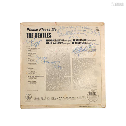 The Beatles: An Autographed Sleeve For The Album Please Plea...