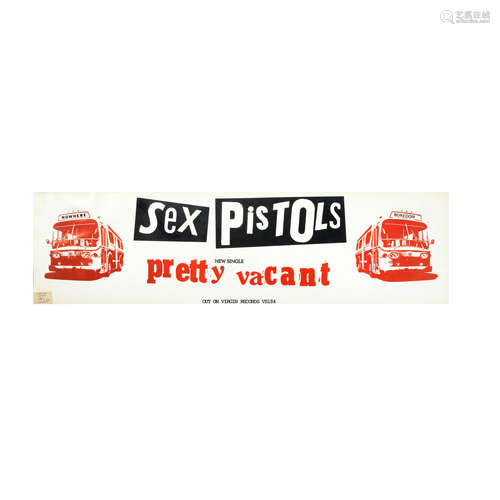 SEX PISTOLS: A PRETTY VACANT PROMO BANNER, 1977,