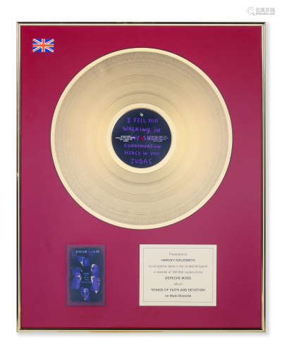 Depeche Mode: A 'Gold' BPI certified award, 1993,
