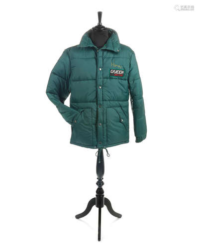 Queen: A Racing Green Padded Tour Jacket, 1979,