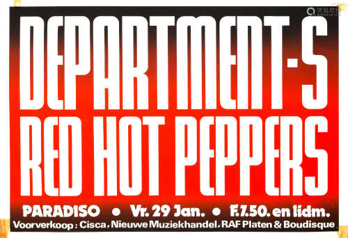Department-S / Red Hot Peppers: a silkscreen concert poster,...