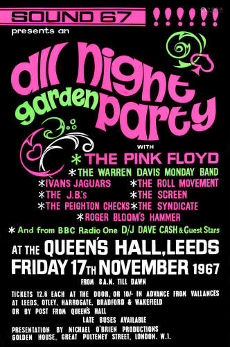 PINK FLOYD: An 'All Night Garden Party' Concert Poster, 1967...