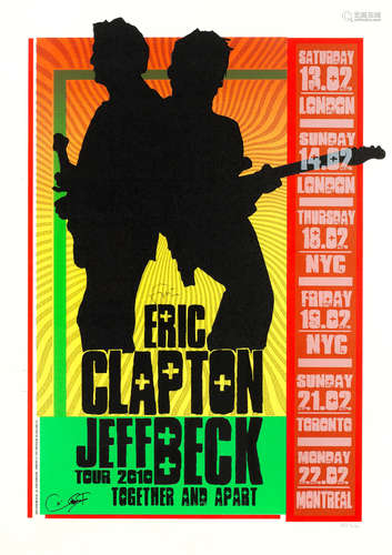 Eric Clapton and Jeff Beck: A Limited Edition Silkscreen Pri...