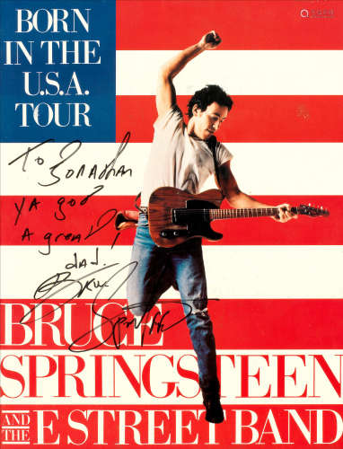 Bruce Springsteen: A signed tour poster for Born in the USA,...