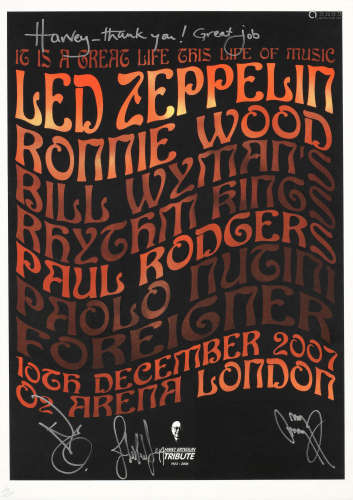 Led Zeppelin/And Others: A souvenir poster for the Ahmet Ert...