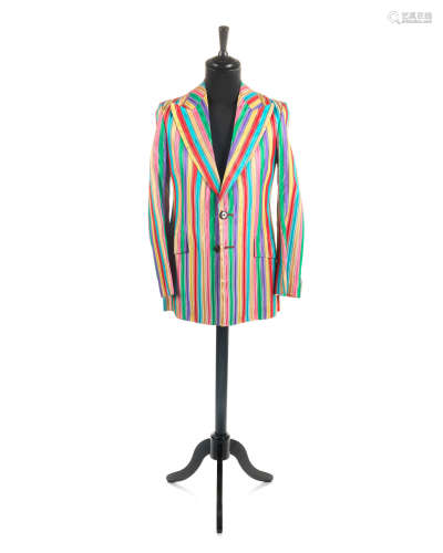 Keith Richards / The Rolling Stones: A satin rainbow jacket ...