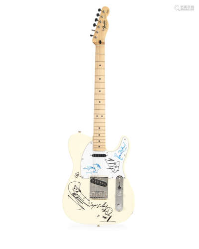 The Rolling Stones: a Fender Squier Telecaster signed by the...