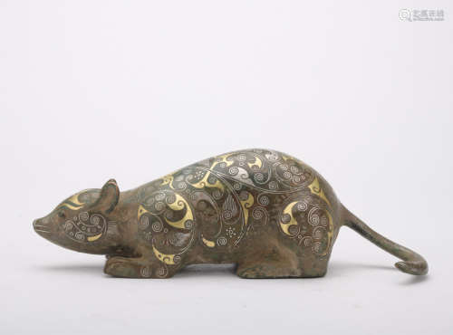 銅搓金銀老鼠