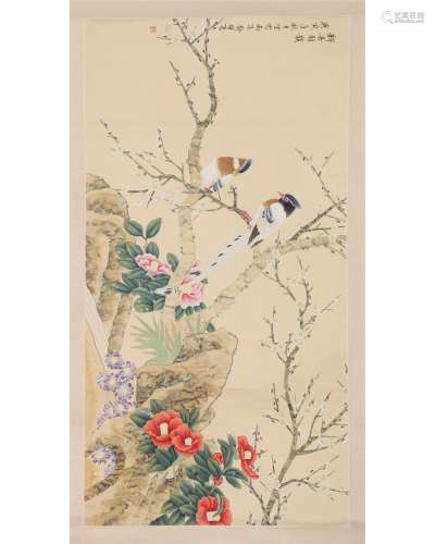A Chinese Painting of Flowers And Birds