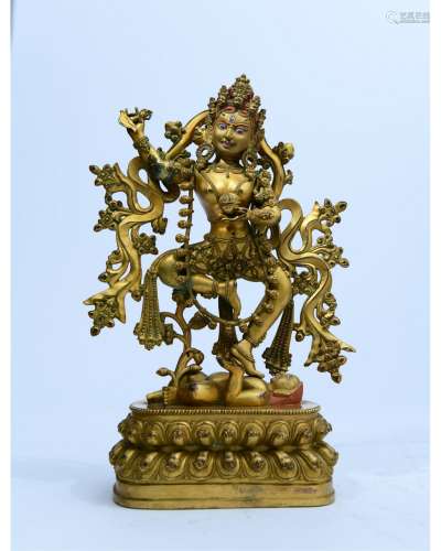 A Gilt-Bronze Figure of Vajarbhairava