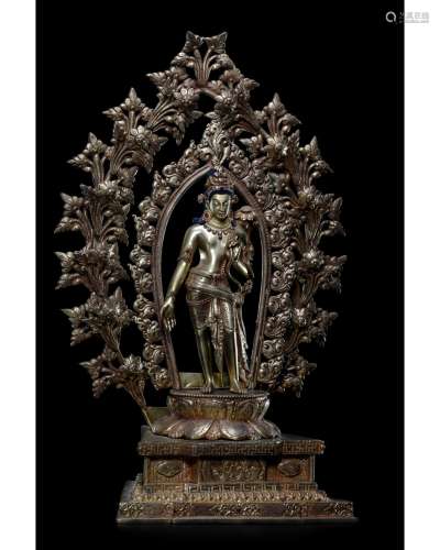 A Gilt-Bronze Figure of Maitreya