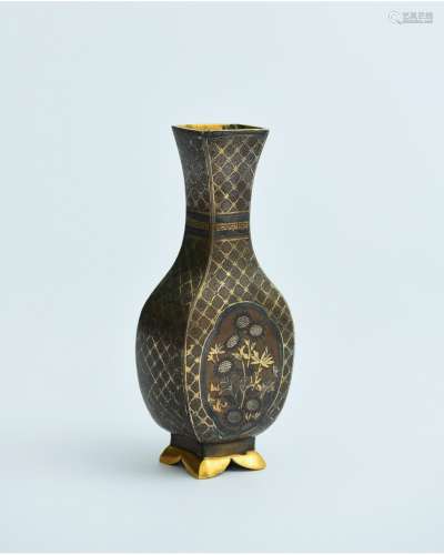 A Parcel-Silver Bronze Vase