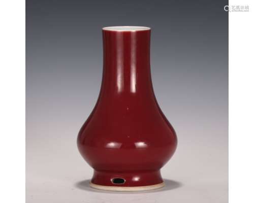 A Copper Red Glazed Vase