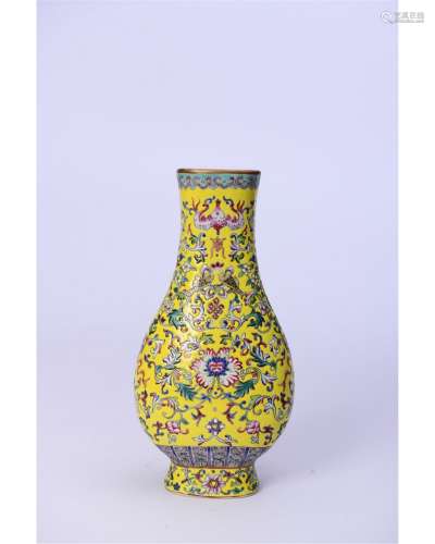 A Yellow-Ground Vase