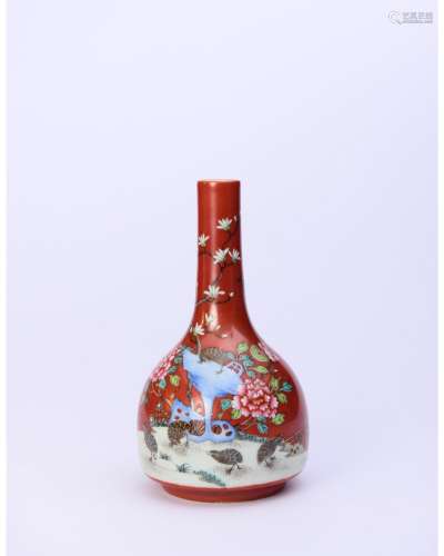 A Red-Glaze Bottle Vase
