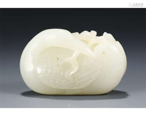 A Carved Jade Swan