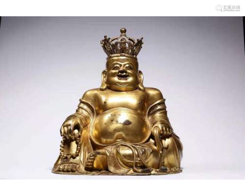 A Gilt-Bronze Figure of Maitreya