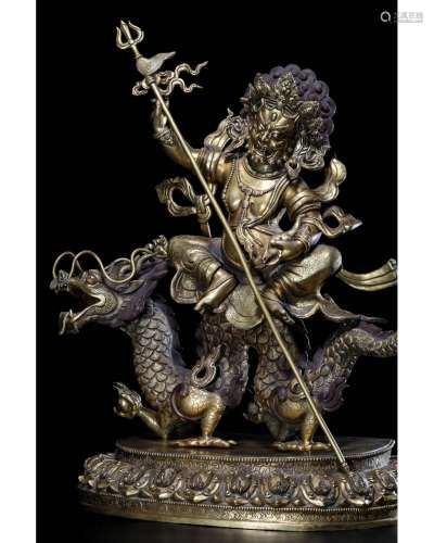 A Gilt-Bronze Figure of Jambhala