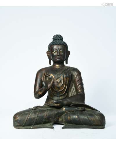 A Bronze Figure of RuLai Buddha