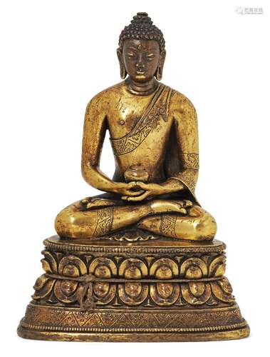 Property of a Gentleman (lots 36-85) A Mongolian gilt-bronze...