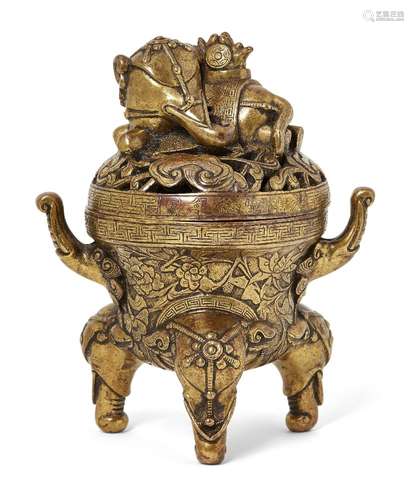 Property of a Gentleman (lots 36-85) A Chinese gilt-bronze '...