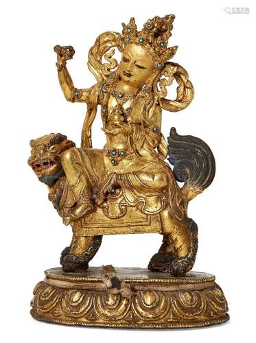 Property of a Gentleman (lots 36-85) A Sino-Tibetan gilt-bro...