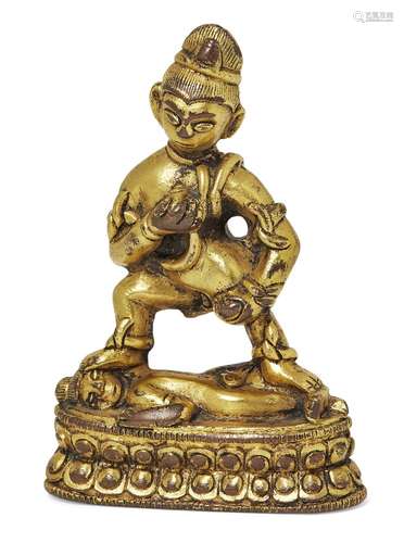 Property of a Gentleman (lots 36-85) A Tibetan gilt bronze f...