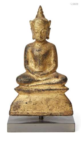 A Thai gilt bronze Buddha, Ayutthaya period, 17th century, s...