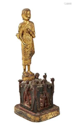 A Thai gilt bronze figure of Phra Malai, early 19th century,...