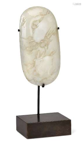 Property of a Gentleman (lots 36-85) A Chinese white jade ov...