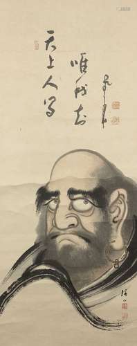 19th century Japanese School, hanging scroll, ink on paper, ...