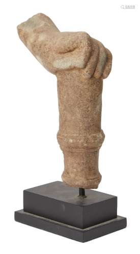 A Khmer sandstone hand of Vishnu, Angkor period, 11th - 12th...