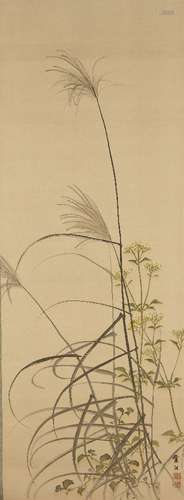 Nomura Sekko, Japanese 1875-1961, hanging scroll, ink and co...