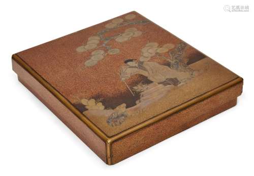 A Japanese suzuribako, 18th century, decorated with maki-e c...