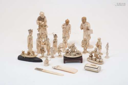 A collection of Japanese and European ivories, c.1900-1930, ...