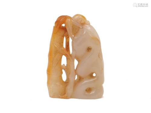 A Chinese Yuan-style jade carving, 20th century, carved as a...