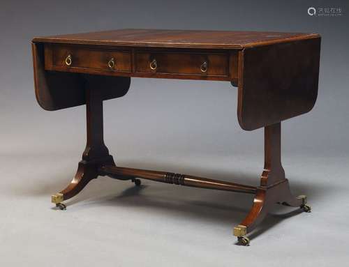 A Regency style mahogany sofa table, second half 20th Centur...