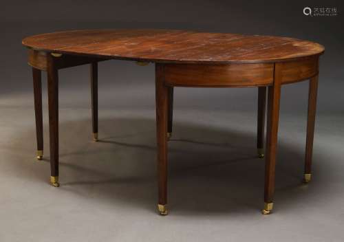 A George III style mahogany extending dining table, late 19t...