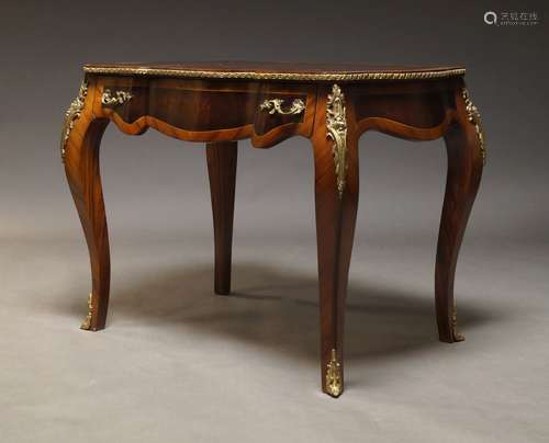 A Louis XV style walnut, kingwood gilt metal mounted bureau ...