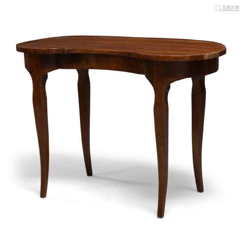 A Continental kidney shaped cherry wood side table,18th Cent...