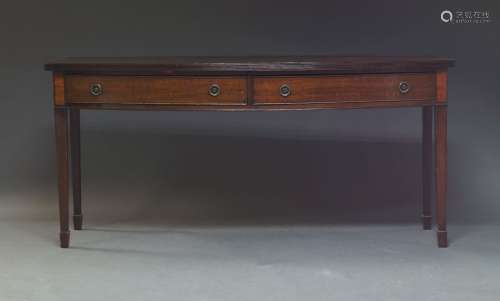 A George III style mahogany serving table, early 20th Centur...