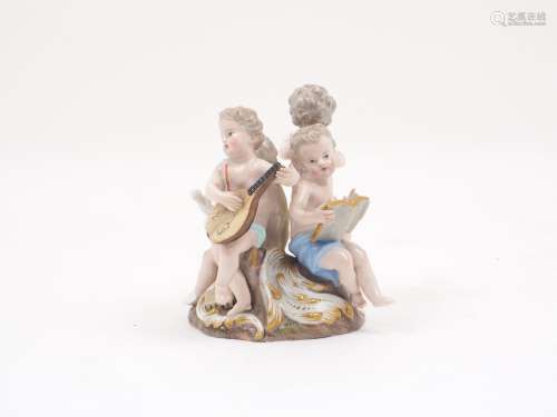 A Meissen allegorical figure group, late 19th / early 20th c...